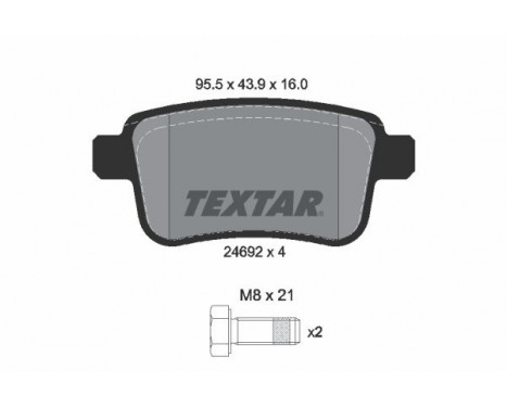 Brake Pad Set, disc brake Q+ 2469204 Textar