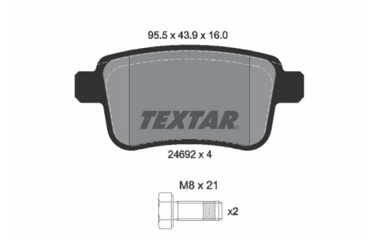 Brake Pad Set, disc brake Q+ 2469204 Textar