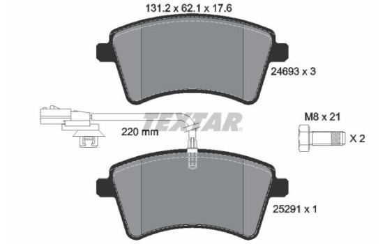 Brake Pad Set, disc brake Q+ 2469306 Textar