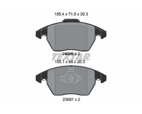 Brake Pad Set, disc brake Q+ 2469601 Textar