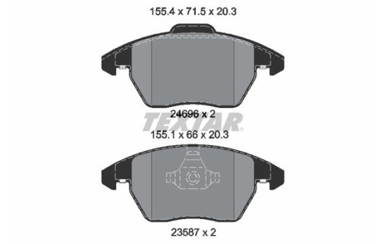 Brake Pad Set, disc brake Q+ 2469601 Textar