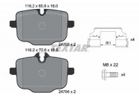 Brake Pad Set, disc brake Q+ 2470301 Textar