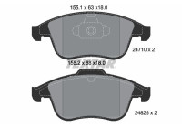 Brake Pad Set, disc brake Q+ 2471001 Textar