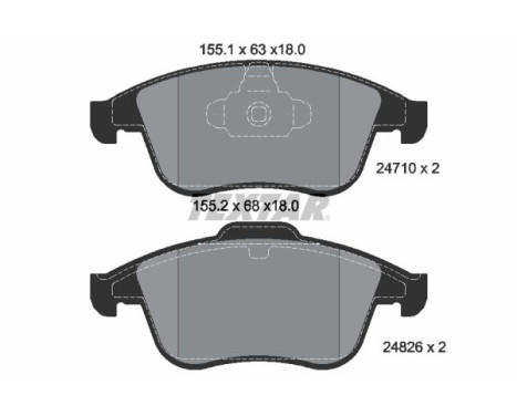 Brake Pad Set, disc brake Q+ 2471001 Textar