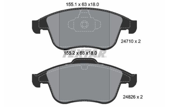 Brake Pad Set, disc brake Q+ 2471001 Textar