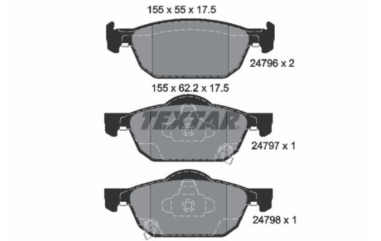 Brake Pad Set, disc brake Q+ 2479601 Textar