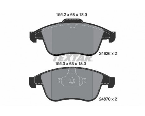 Brake Pad Set, disc brake Q+ 2482601 Textar