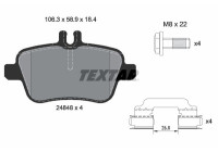 Brake Pad Set, disc brake Q+ 2484805 Textar