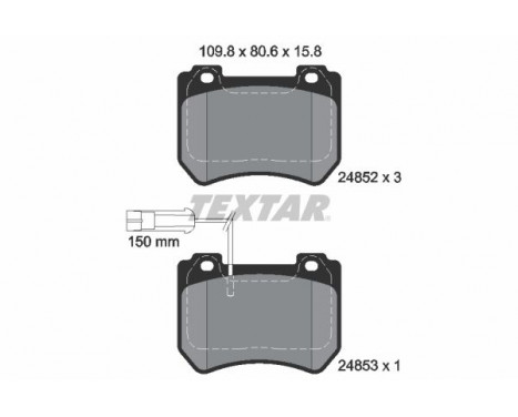 Brake Pad Set, disc brake Q+ 2485201 Textar