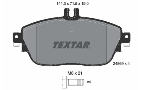 Brake Pad Set, disc brake Q+ 2486901 Textar