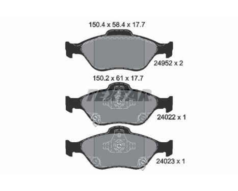 Brake Pad Set, disc brake Q+ 2495201 Textar