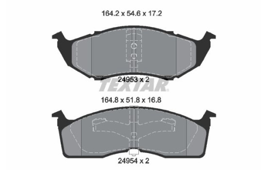 Brake Pad Set, disc brake Q+ 2495301 Textar