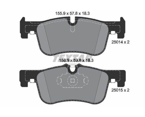 Brake Pad Set, disc brake Q+ 2501401 Textar
