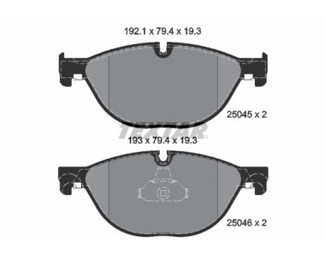 Brake Pad Set, disc brake Q+ 2504501 Textar