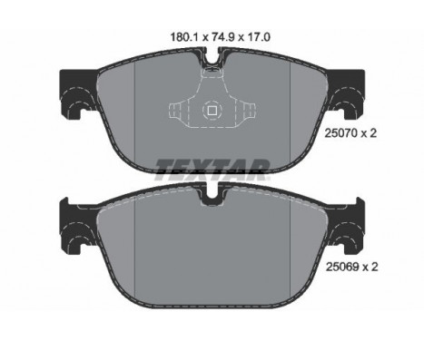 Brake Pad Set, disc brake Q+ 2507001 Textar