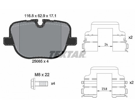 Brake Pad Set, disc brake Q+ 2508501 Textar