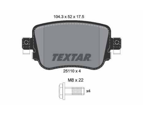 Brake Pad Set, disc brake Q+ 2511003 Textar