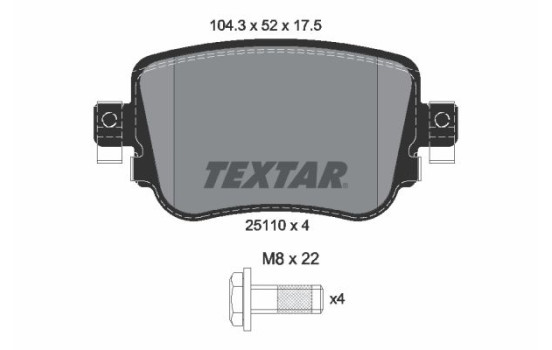 Brake Pad Set, disc brake Q+ 2511003 Textar