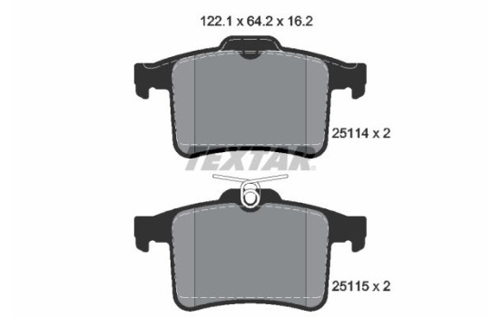 Brake Pad Set, disc brake Q+ 2511401 Textar