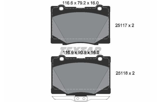 Brake Pad Set, disc brake Q+ 2511701 Textar