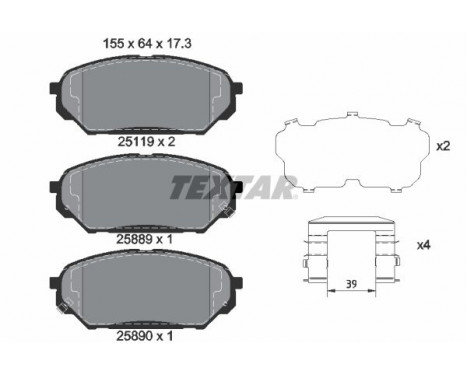 Brake Pad Set, disc brake Q+ 2511901 Textar
