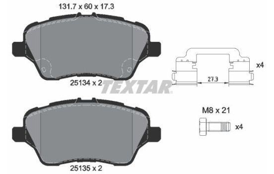 Brake Pad Set, disc brake Q+ 2513402 Textar