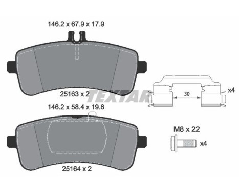 Brake Pad Set, disc brake Q+ 2516301 Textar, Image 2