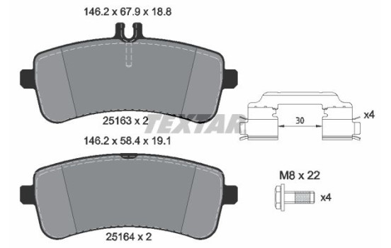 Brake Pad Set, disc brake Q+ 2516302 Textar