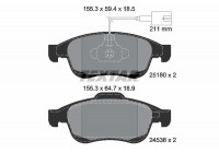 Brake Pad Set, disc brake Q+ 2518001 Textar