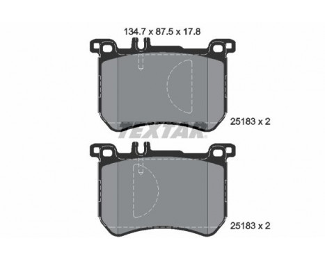 Brake Pad Set, disc brake Q+ 2518301 Textar
