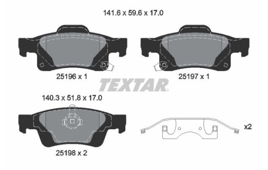 Brake Pad Set, disc brake Q+ 2519603 Textar