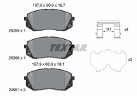 Brake Pad Set, disc brake Q+ 2520504 Textar