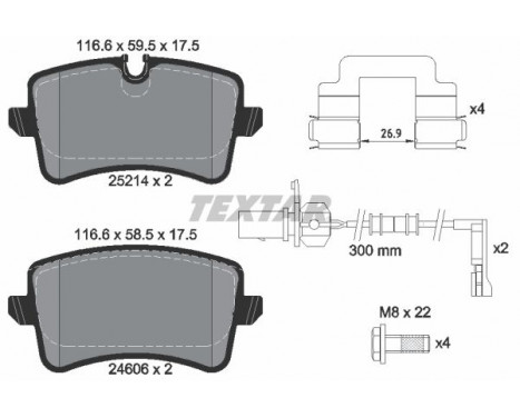 Brake Pad Set, disc brake Q+ 2521401 Textar