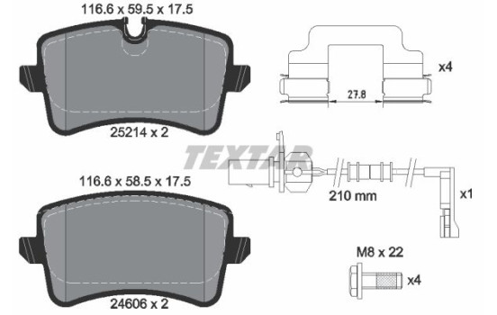 Brake Pad Set, disc brake Q+ 2521413 Textar