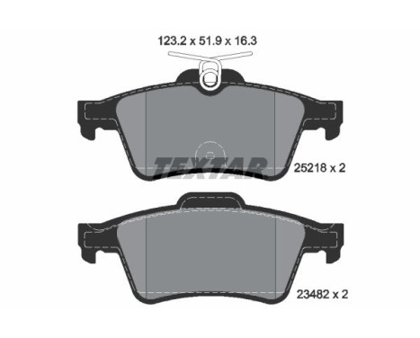Brake Pad Set, disc brake Q+ 2521801 Textar