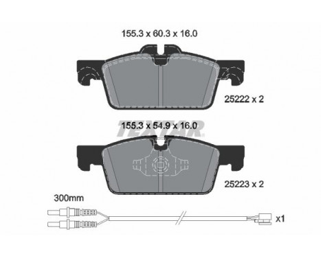 Brake Pad Set, disc brake Q+ 2522204 Textar