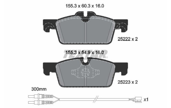 Brake Pad Set, disc brake Q+ 2522204 Textar