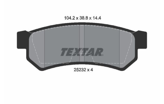 Brake Pad Set, disc brake Q+ 2523201 Textar