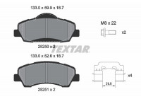 Brake Pad Set, disc brake Q+ 2525004 Textar