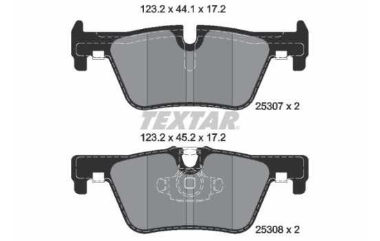 Brake Pad Set, disc brake Q+ 2530701 Textar, Image 2