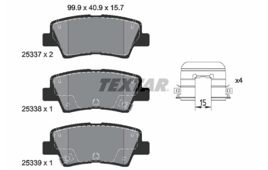 Brake Pad Set, disc brake Q+ 2533707 Textar