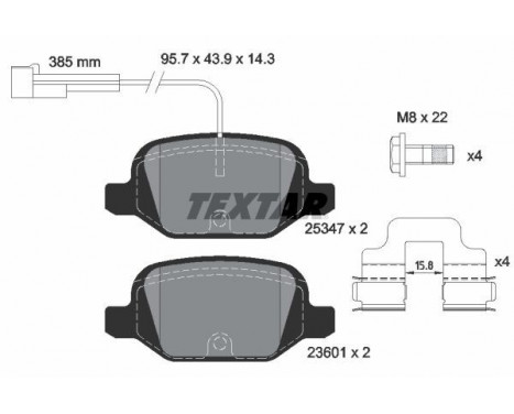 Brake Pad Set, disc brake Q+ 2534701 Textar