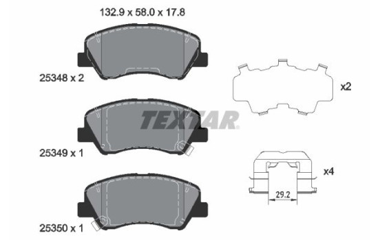 Brake Pad Set, disc brake Q+ 2534801 Textar