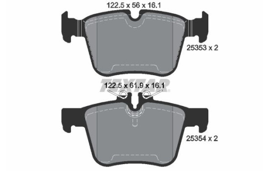 Brake Pad Set, disc brake Q+ 2535301 Textar