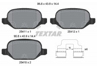 Brake Pad Set, disc brake Q+ 2541101 Textar