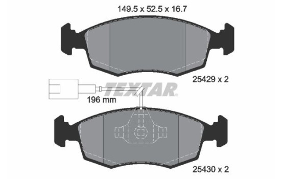 Brake Pad Set, disc brake Q+ 2542901 Textar