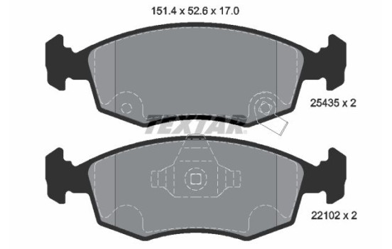 Brake Pad Set, disc brake Q+ 2543501 Textar