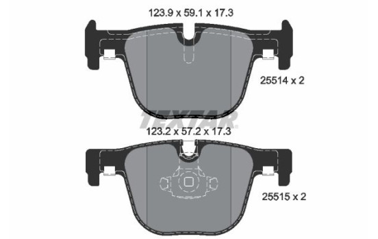 Brake Pad Set, disc brake Q+ 2551401 Textar