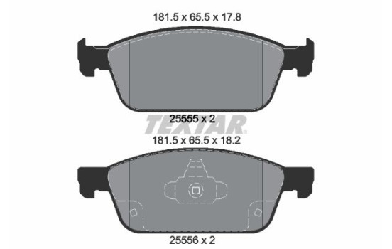 Brake Pad Set, disc brake Q+ 2555501 Textar