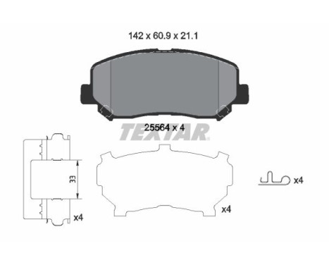 Brake Pad Set, disc brake Q+ 2556403 Textar